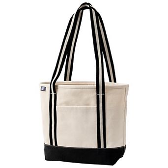 Lands' End 17 in Natural Open Top Long Handle Canvas Tote Bag