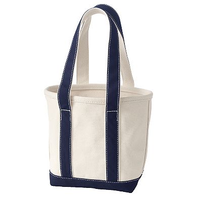 Lands' End Natural Open Top Canvas Tote Bag