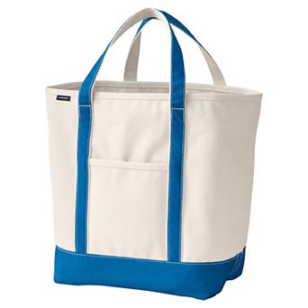 Lands' End 22 in Natural Open Top Canvas Tote Bag