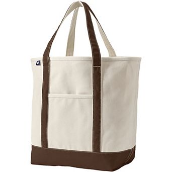 Lands' End 22 in Natural Open Top Canvas Tote Bag