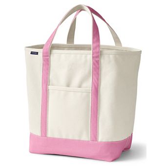 Lands' End 22 in Natural Open Top Canvas Tote Bag