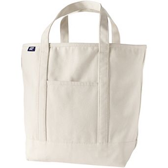 Lands' End 22 in Natural Open Top Canvas Tote Bag