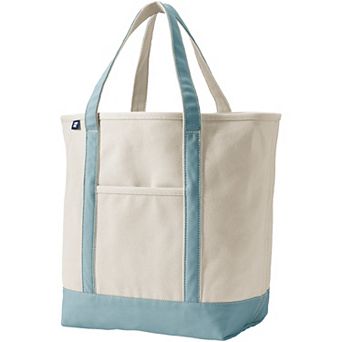Lands' End 22 in Natural Open Top Canvas Tote Bag