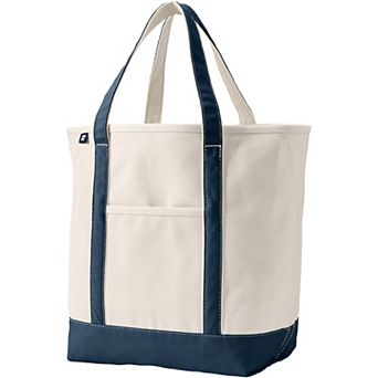 Lands' End 22 in Natural Open Top Canvas Tote Bag