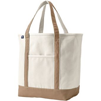 Lands' End 22 in Natural Open Top Canvas Tote Bag