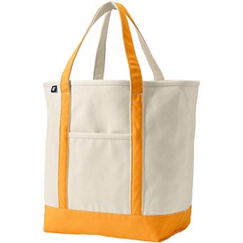 Lands' End 22 in Natural Open Top Canvas Tote Bag