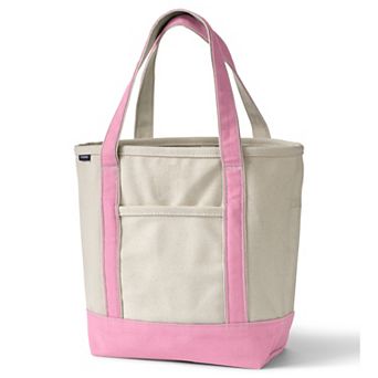 Lands' End 17 in Natural Open Top Canvas Tote Bag