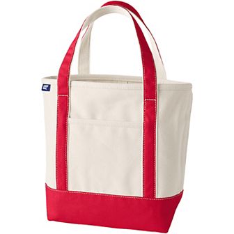 Lands' End 17 in Natural Open Top Canvas Tote Bag