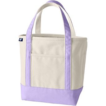 Lands' End 17 in Natural Open Top Canvas Tote Bag