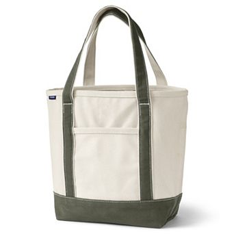 Lands' End 17 in Natural Open Top Canvas Tote Bag