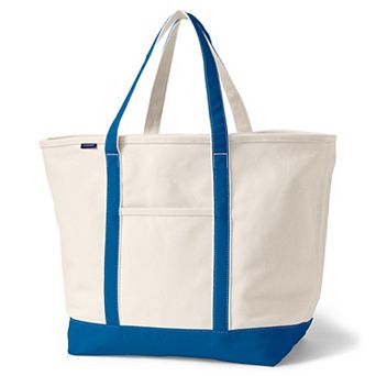 Lands' End 26 in Natural Open Top Canvas Tote Bag