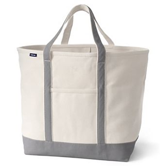Lands' End 26 in Natural Open Top Canvas Tote Bag