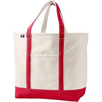 Lands' End 26 in Natural Open Top Canvas Tote Bag