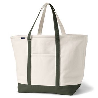 Lands' End 26 in Natural Open Top Canvas Tote Bag