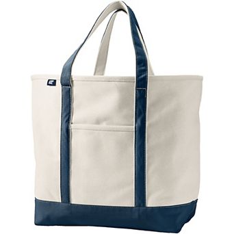 Lands' End 26 in Natural Open Top Canvas Tote Bag