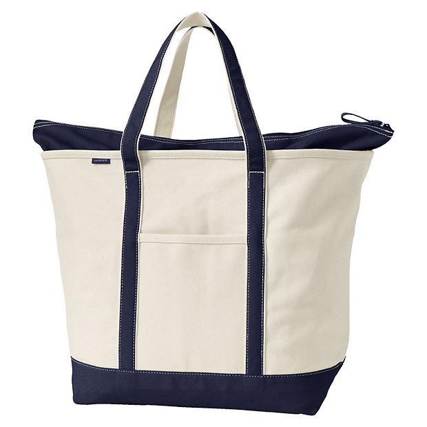 Canvas shopper hotsell bag with zip