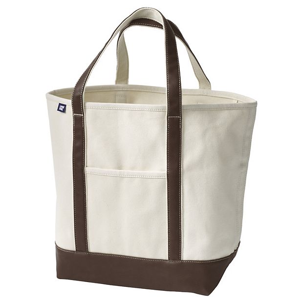 Lands' End Large Open Top Canvas Tote Bag