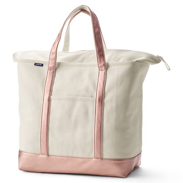  Lands' End unisex-adult Natural 5 Pocket Open Top Canvas Tote  Bag : Clothing, Shoes & Jewelry