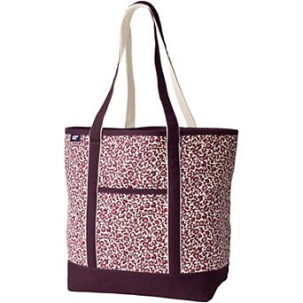 Lands' End Open Top Canvas Long Handle Tote Bag