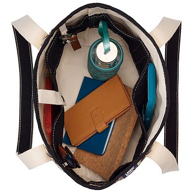 Lands' End Open Top Canvas Long Handle Tote Bag