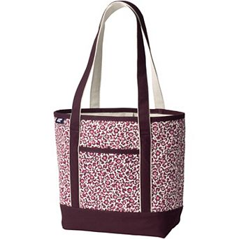 Lands' End Open Top Canvas Long Handle Tote Bag