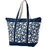 Lands' End Zip Top Canvas Long Handle Extra Large Tote Bag