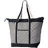 Lands' End Zip Top Canvas Long Handle Extra Large Tote Bag