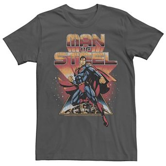 Men's Superman Steel Man Retro Poster Tee