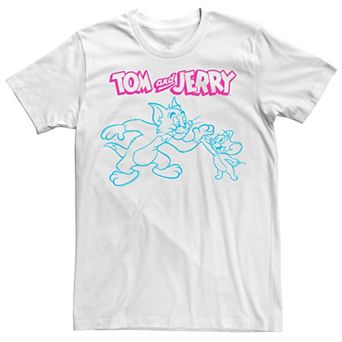 Men's Looney Tunes Tom and Jerry High Five Line Art Tee