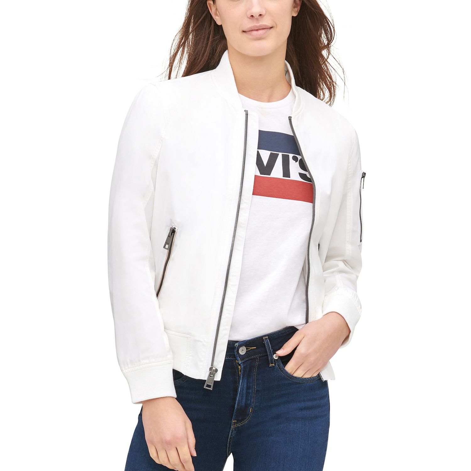 white levi jacket womens