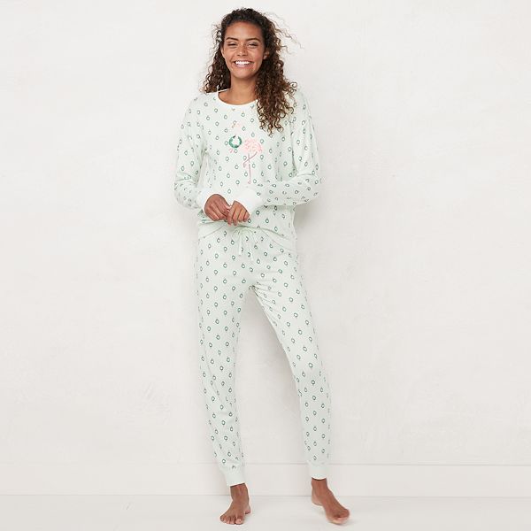 Women's lc lauren conrad extra soft 2024 pajama shirt & pajama pants set