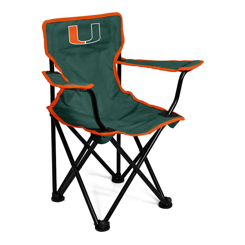 Logo Brands Miami Hurricanes Toddler Portable Folding Chair, Green