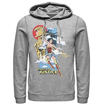 Men's DC Comics Wonder Woman Fight For Justice Poster Hoodie