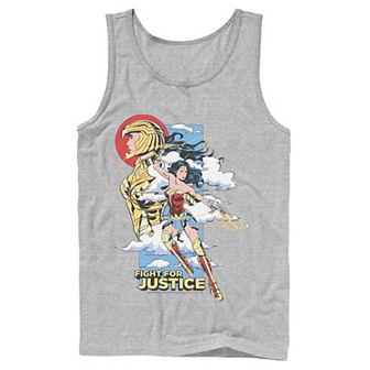 Men's DC Comics Wonder Woman Fight For Justice Poster Tank Top