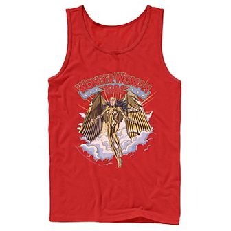 Men's DC Comics Wonder Woman Gold Suit Wonder Retro Comic Tank Top