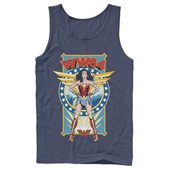 Men's DC Comics Wonder Woman WW84 Retro Poster Tank Top