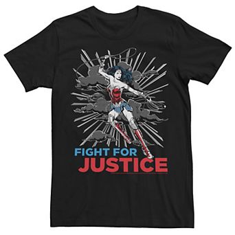Men's DC Comics Wonder Woman Fight For Justice Poster Tee