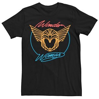 Men's DC Comics Wonder Woman Golden Neon Badge Outline Tee