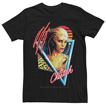 Men's DC Comics Wonder Woman Cheetah Neon Retro Tee