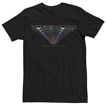 Men's DC Comics Wonder Woman Retro Stacked Text Tee