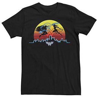 Men's DC Comics Wonder Woman Skyline Sunset Tee