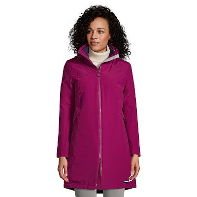 Women s Lands End Squall 3 in 1 Waterproof Winter Long Coat with Hood