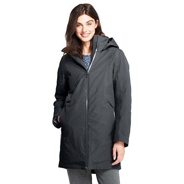 Women's Lands' End Squall 3 in 1 Waterproof Winter Long Coat with Hood