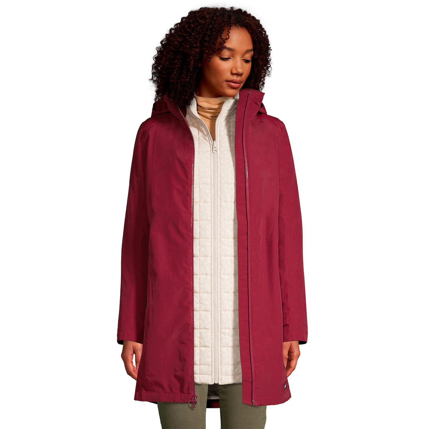 kohls womens red coats