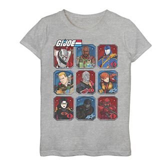 Girls 7-16 G.I. Joe Character Box Up Poster Graphic Tee