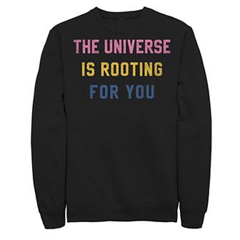 Men's Fifth Sun "The Universe Is Rooting For You" Text Stack Sweatshirt