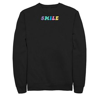 Men's Fifth Sun Simple Smile Embroidery Sweatshirt