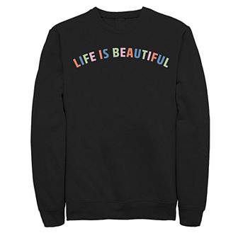 Men's Fifth Sun "Life Is Beautiful" Rainbow Arch Sweatshirt