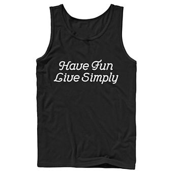 Men's Fifth Sun "Have Fun Live Simply" Script Tank Top