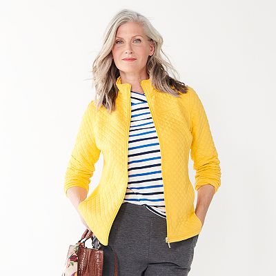 Croft and barrow quilted jacket sale